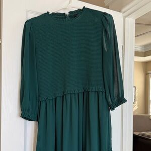 Forever 21 Teal Long Sleeve Dress
